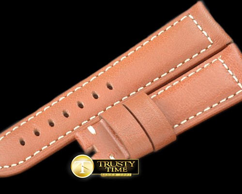 파네라이 24/22 Calf Leather Clay/White Stitches for 44mm Pam -PACC080C