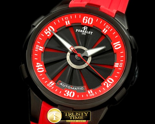 페르렛 Turbine XL PVD/RU Blk/Red Asian 2813 Decorated -PER002