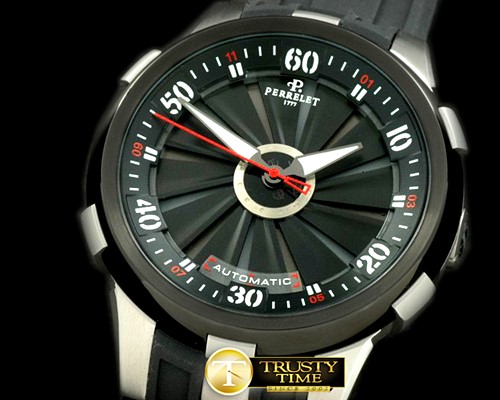 페르렛 Turbine XL SS/PVD/RU Blk/Grey Asian 2813 Decorated -PER006