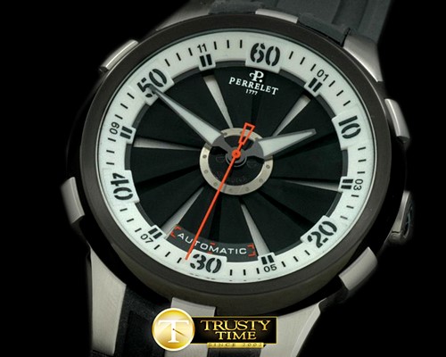 페르렛 Turbine XL SS/PVD/RU Blk/Grey Asian 2813 Decorated -PER007