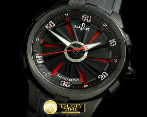 페르렛 Turbine XL PVD/RU Blk/Red Asian 2813 Decorated -PER010