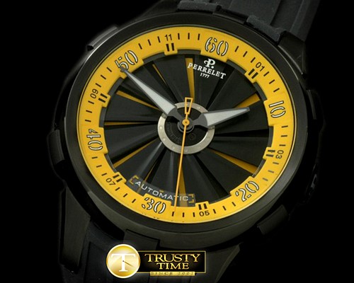 페르렛 Turbine XL PVD/RU Blk/Ylw Asian 2813 Decorated -PER013