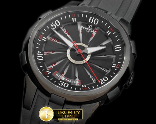 페르렛 Poker Turbine XL PVD/RU Blk Asian 2813 Decorated -PER016A