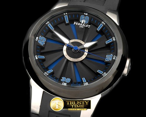 페르렛 Turbine XL SS/RU Black/Blue Jap Quartz -PER019B