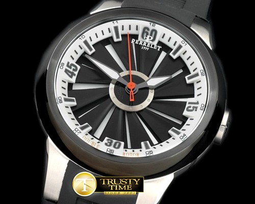 페르렛 Turbine XL SS/RU Black/White Jap Quartz -PER019C