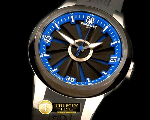 페르렛 Turbine XL SS/RU Black/Blue Jap Quartz -PER019D