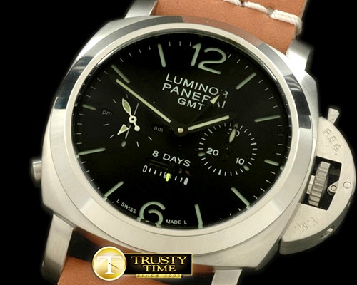 파네라이 Pam 275 1950 8 Days Monopulsate SS/LE Black Asian 23J -PN275LE1