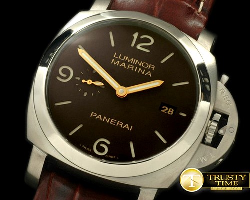 파네라이 UV Pam 351M 1950 3 days Auto TI/LE Brown ST2555 -PN351MLE1