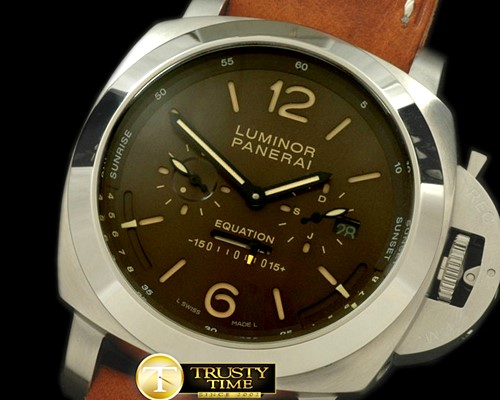 파네라이 Pam 365 1950 Tourbillon Equation of Time SS/LE Brown -PN365SS2