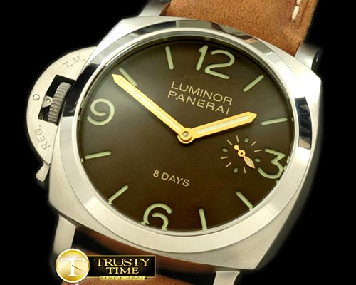 파네라이 Pam 386 8 Days Lefty SS/LE Blk 6497/P3000 -PN368LE