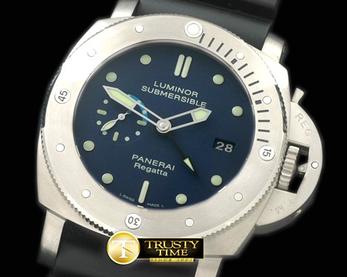 파네라이 PAM371 Regatta GMT TI/LE Blue 7750/P9001 V6 Factory -PN371NRU