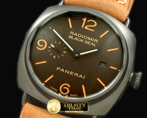 파네라이 Pam 505 3 Days GMT PVD/LE Brown SG25J Auto -PN505D