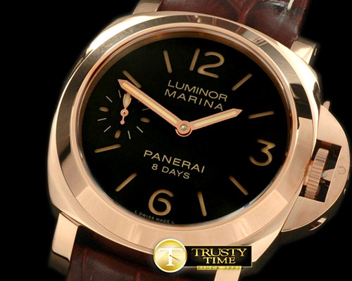 파네라이 Pam 511 8 Days RG/LE Black A6497/P5000 21600bph -PN511LE1