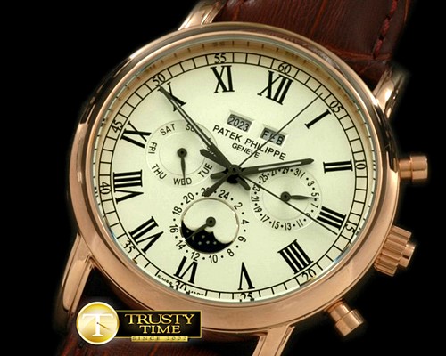 파텍필립 Calendar Complications RG/LE White Roman Asian 2813 -PP0127B