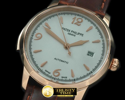 파텍필립 Calatrava Automatic RG/LE White Num Asian 2824 -PP0151B