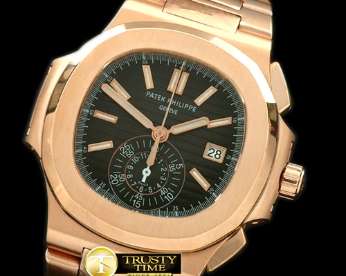 파텍필립 5980 Nautilis Chrono RG/RG Black A7750 -PP0155