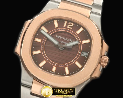 파텍필립 Nautilus 7010 Midsize 32mm TT RG BrownSwiss Qtz -PP0178D