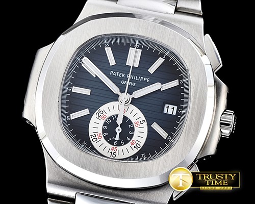 파텍필립 5980 Nautilis Chrono SS/SS Blue BP A7750 -PP0200A