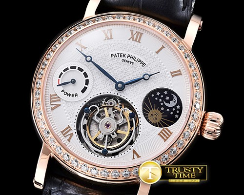 파텍필립 MoonPhase PR Tourb Diam RG/LE WhtAsia HW Tourbillon -PP0219A