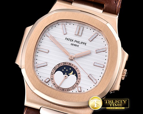 파텍필립 Nautilus MoonPhase RG/LE White MY9015 Mod -PP0234A