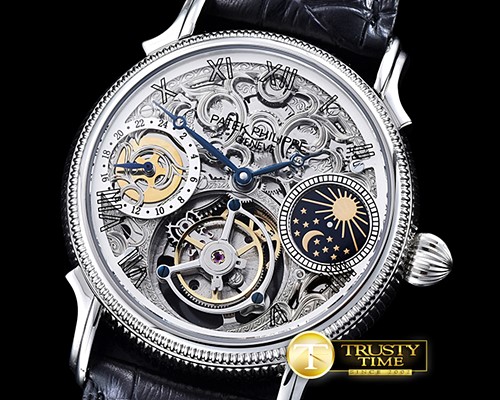 파텍필립 MoonPhase Tourb SS/LE SkeletonalAsia HW Tourbillon -PP0236A
