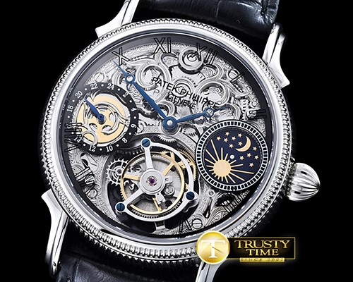 파텍필립 MoonPhase Tourb SS/LE SkeletonalAsia HW Tourbillon -PP0236B