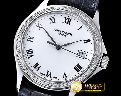 파텍필립 Calatrava Ref.5117 SS/LE Diams White Roman MY9015 Mod -PP0240D