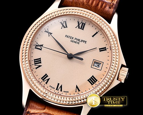 파텍필립 Calatrava Ref.5117 RG/LE Cream Roman MY9015 Mod -PP0241B