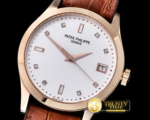 파텍필립 Calatrava Ref.5298 RG/LE White Diams MY9015 Mod -PP0241F