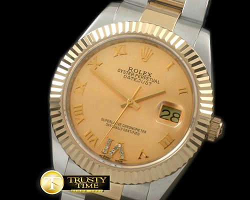 롤렉스 SS/YG Oyster Fluted Gold Roman Asian Eta 28362 -R2DJ0189C