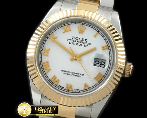 롤렉스 SS/YG Oyster Fluted PWhite Roman Asian Eta 28362 -R2DJ0190A