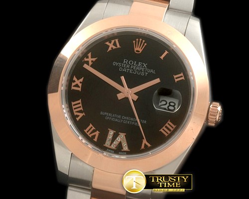롤렉스 SS/RG Oyster Black Roman Asian Eta 28362 -R2DJ0192B