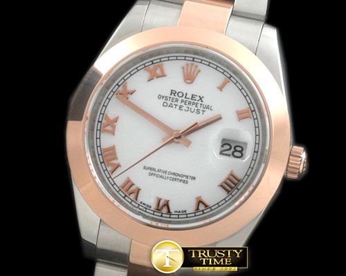 롤렉스 SS/RG Oyster PWhite Roman Asian Eta 28362 -R2DJ0193A