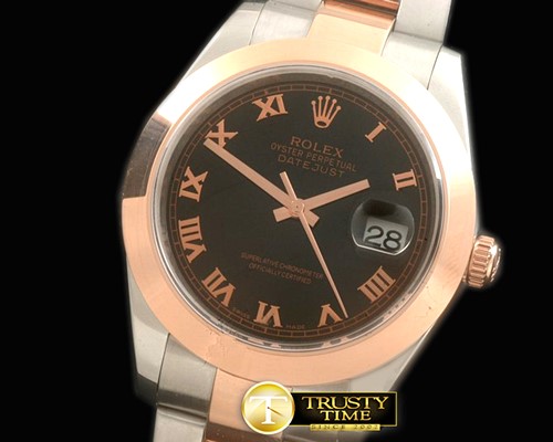 롤렉스 SS/RG Oyster Black Roman Asian Eta 28362 -R2DJ0193B