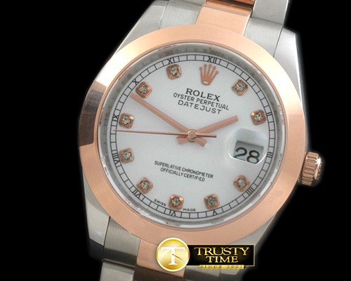 롤렉스 SS/RG Oyster PWhite Diam Asian Eta 28362 -R2DJ0194A