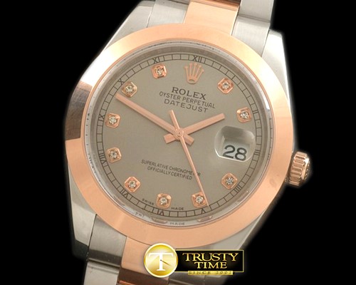 롤렉스 SS/RG Oyster Grey Diam Asian Eta 28362 -R2DJ0194D