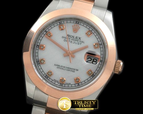 롤렉스 SS/RG Oyster MWhite Diam Asian Eta 28362 -R2DJ0194H