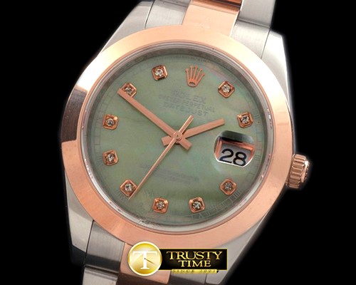 롤렉스 SS/RG Oyster MGreen Diam Asian Eta 28362 -R2DJ0194K