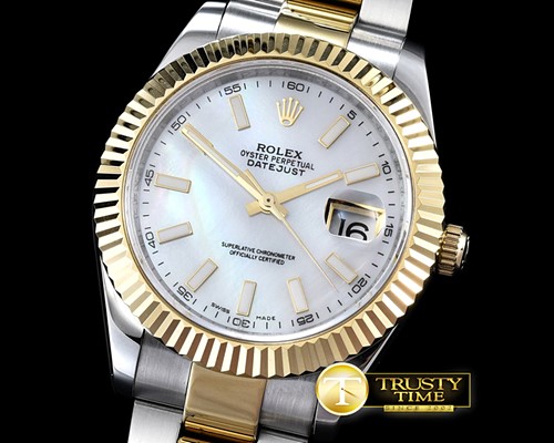 롤렉스 SS/YG Oyster MWhite Stk Asian Eta 28362 -R2DJ0196A
