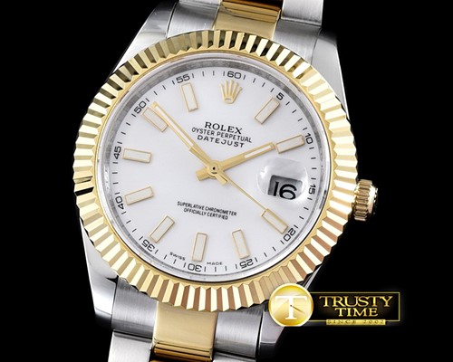 롤렉스 SS/YG Oyster PWhite Stk Asian Eta 28362 -R2DJ0196F