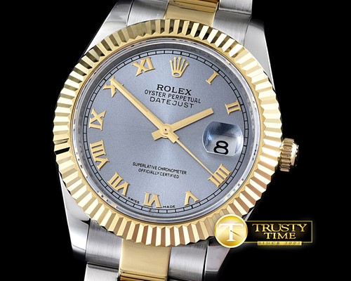 롤렉스 SS/YG Oyster LBlue Roman Asian Eta 28362 -R2DJ0196J