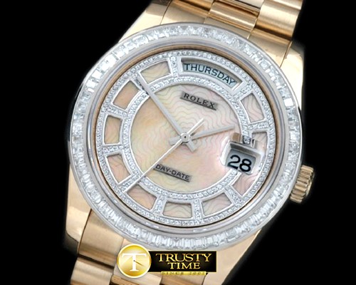 롤렉스 2014 YGold/President MGold Wavy Grid Asian 2813 -RDD0185A