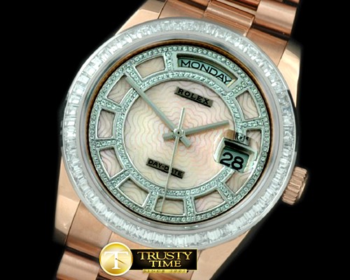 롤렉스 2014 RGold/President MGold Wavy Grid Asian 2813 -RDD0186A