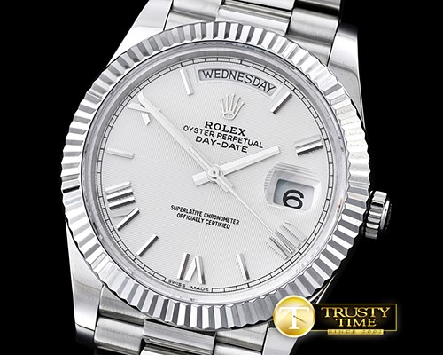 롤렉스 DayDate 228206 SS/SS White Roman BP Swiss 2836 -RDD0194A