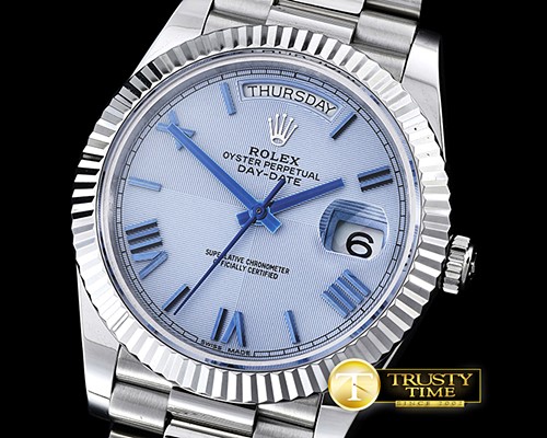 롤렉스 DayDate 228206 SS/SS IBlue Roman BP Swiss 2836 -RDD0194B