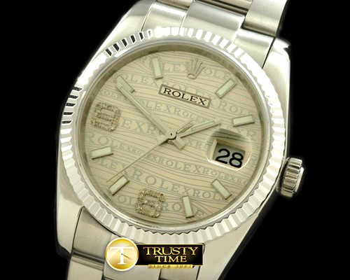 롤렉스 SS/SS OYS Silver Swiss 2836Real Diamond -RDJ0219A