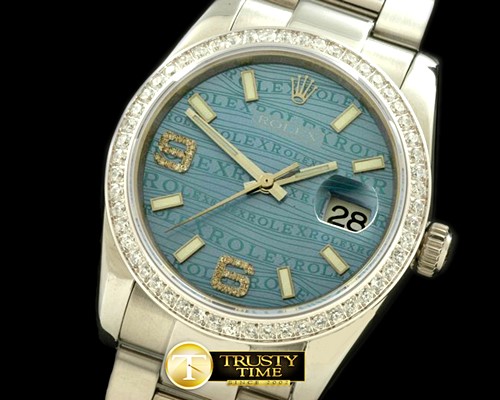 롤렉스 SS/SS OYS Blue Swiss 2836Real Diamond -RDJ0222E