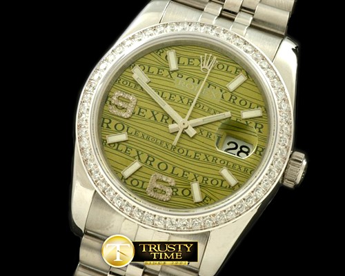 롤렉스 SS/SS JUB Khaki Asian 2836Real Diamond -RDJ0227D