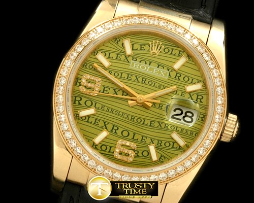 롤렉스 YG/LE Khaki Asian 2836/3135Real Diamond -RDJ0233B