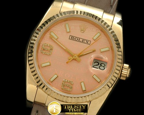 롤렉스 YG/LE Salmon Swiss Eta 2836/3135Real Diamond -RDJ0236A